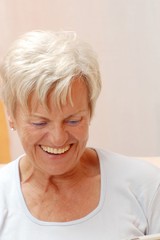 Friendly elderly lady