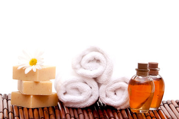 Fototapeta na wymiar Aromatherapy oils for spa