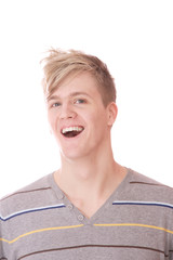 happy young casual man