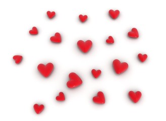 small hearts valentines illustration