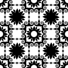 seamless vector pattern, floral background