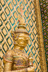 Fototapeta na wymiar The temple in the Grand palace area in Bangkok, Thailand