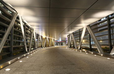 modern flyover at night