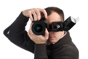 Photographer with camera