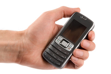 Mobile phone in man hand