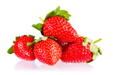 berry of strawberry on white background.