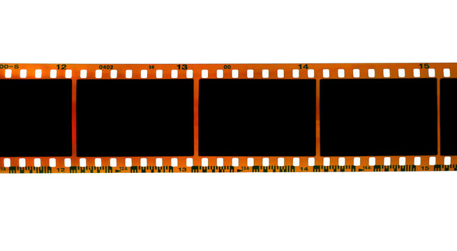 35mm filmstrip isolated on white background