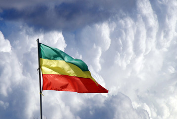 Bandiera della Etiopia - obrazy, fototapety, plakaty