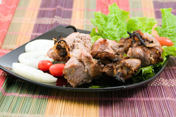 Kebab with vegetables