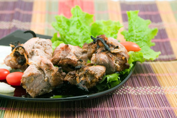 Kebab with vegetables