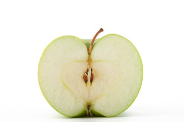 Hulf of fresh green apple