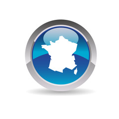 France map button - Bouton carte France