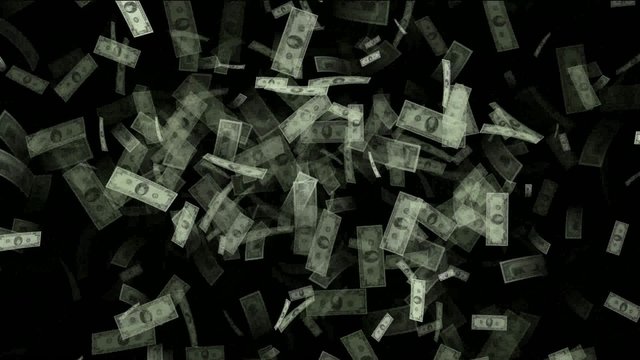 Money animation, Created with hundreds,tens and one dollar bills