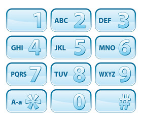 telephone blue keyboard