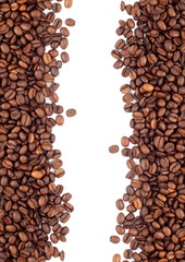 Brown roasted coffee beans