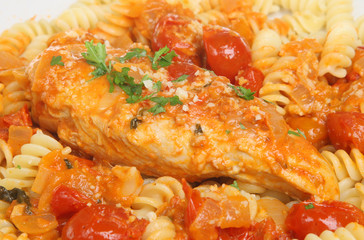 Chicken Cacciatore with Fusilli Pasta