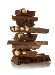 chocolate with white background