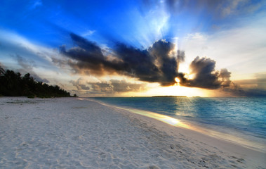 Sunset over the ocean