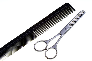 Special scissors for work of hairdresser