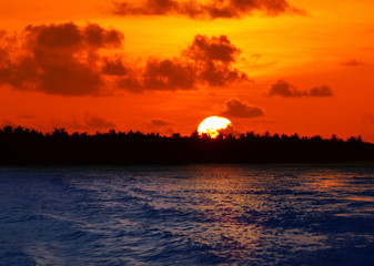 Sunset in the Maldives