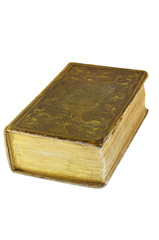 ancient book isolated on white
