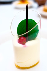 Mango mousse dessert