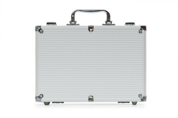 Metal case isolated on the white background