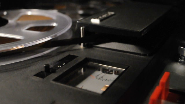 vintage reel-to-reel recorder, vu meter