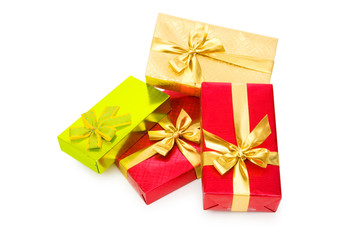 Gift box isolated on the white background