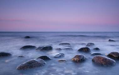 Twilight scene from the Swedish coastline.