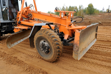 Fototapeta premium road grader bulldozer loader