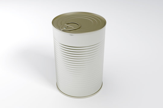 A single metal can isolated with clipping path
