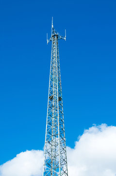 Reception antenna on the bright summer day