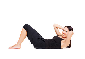 Obraz premium lively woman doing exercises