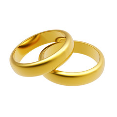 3d gold wedding ring