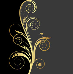 black and gold background for design