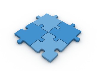 Blue shaded puzzle pieces