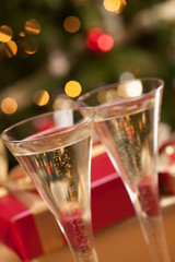 Sparkling Champagne Flutes and Gifts