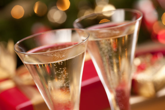 Sparkling Champagne Flutes and Gifts