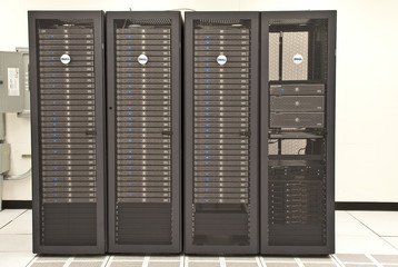 4-rack linux computer cluster