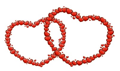 beautiful hearts for the day of sainted Valentine