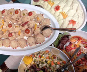 an image of Turkish foods at the buffet