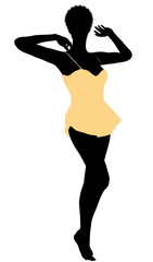 African American Lingerie Silhouette