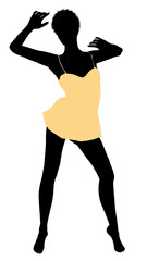 African American Lingerie Silhouette