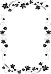 Rahmen, Blumen, floral, ornamental, filigran, Schnörkel