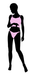 African American Lingerie Silhouette