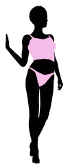 African American Lingerie Silhouette