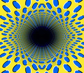 Papier Peint photo autocollant Psychédélique trou noir. illusion d& 39 optique.