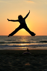 sunset jumping girl 2