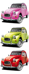 Naklejka premium old little car set